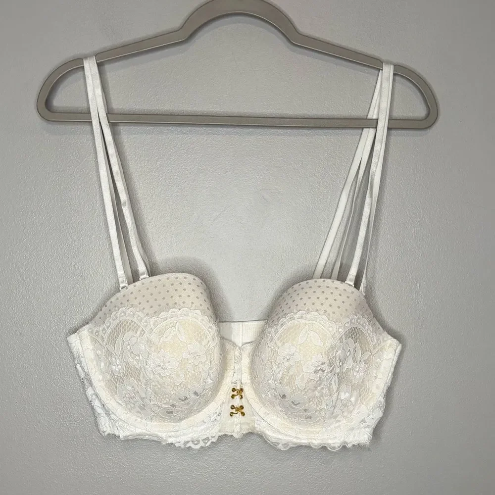 Cacique Lightly lined Lace Multiway Strapless Bra